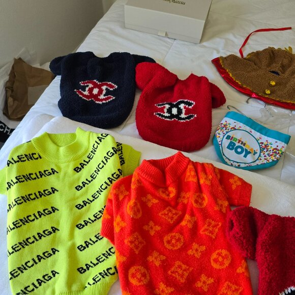 Neiman Marcus Designer Pet Dog Lot Squeaky Toys Stocking Sweaters+ More - Picture 5 of 5